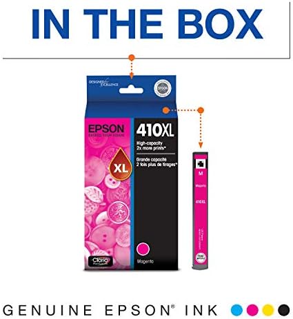 Epson T410 Claria Premium -ink קיבולת גבוהה צהוב & Epson T410 Claria Premium -ink קיבולת גבוהה Magenta & Epson