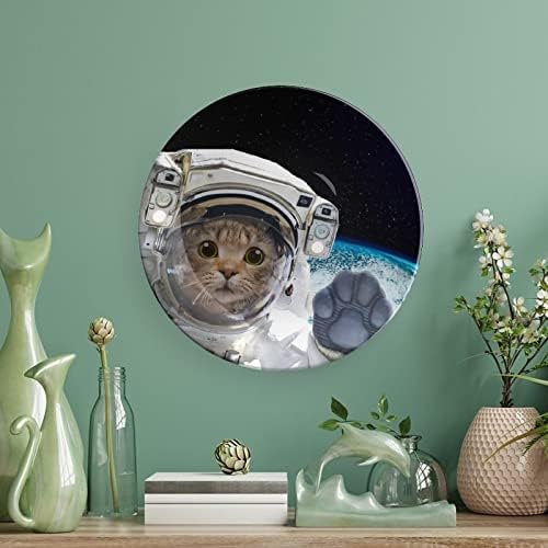 אסטרונאוט חתול עצם מצחיק סין צלחת דקורטיבית צלחות קרמיקה עגול