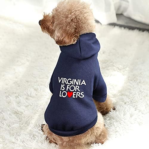 וירג'יניה מיועדת לאוהבים קפוצ'ונים של כלבים חמודים עם סווטשירט חיות חיות חיות חיות חליפה עם כובע