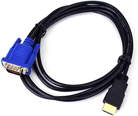 AOILE 1.8M HDMI לכבל VGA HD 1080P HDMI זכר ל- VGA מתאם ממיר וידאו זכר למחשב נייד למחשב