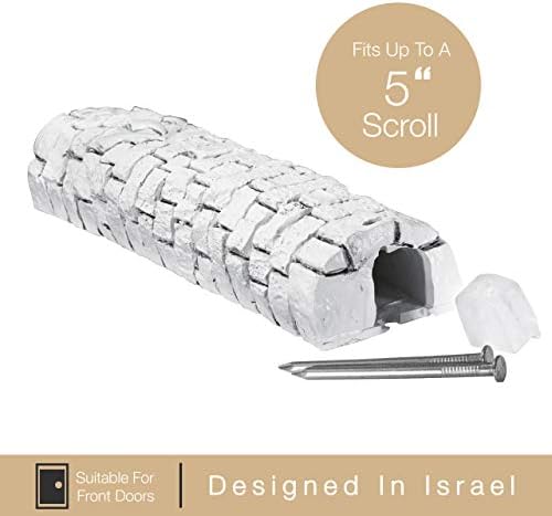 A&S Mezuzot Mezuzah Case בעיצוב הקיר המערבי עיצוב מים עמיד למים דלת Mezuza לברכה ביתית