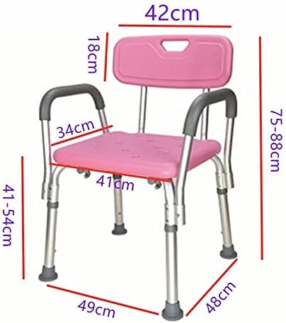 Uongfi כיסא אמבטיה ללא החלקה 6 גובה כיסא מקלחת אמבטיה מתכווננת כיסא אמבטיה הגנה מושב של שרפרף מושב