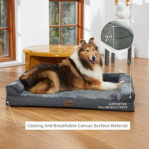 נוחות ביטוי רחיץ כלב מיטה, ג ' מבו כלב מיטות לכלבים גדולים במיוחד, מיטת כלב עם רחיץ כיסוי, עמיד
