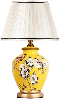 קרמיקה מנורת שולחן אירופאי סגנון פרח וציפור סלון חדר שינה ליד מיטת שולחן מנורת רטרו מחקר וילה
