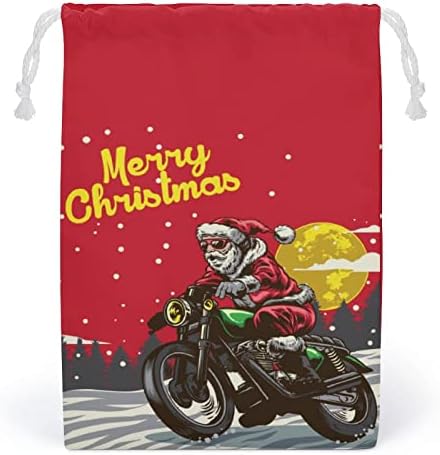חג מולד מצחיק סנטה קלאוס אופנוע מודפס שקית רישום חמוד אחסון איפור נסיעות שקיות קוסמטיקה