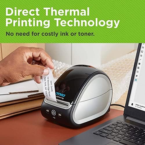 מדפסת תוויות דימו 550, יצרנית תוויות קישוריות קווית עם הדפסה תרמית ישירה, זיהוי תוויות אוטומטי, כתובת הדפסים,