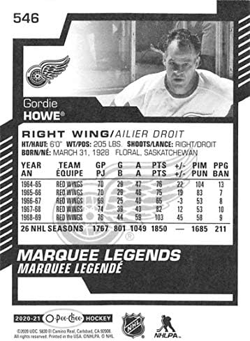 2020-21 O-PEE-CHEE 546 GORDIE Howe Detroit Wings Red Wings NHL כרטיס מסחר הוקי