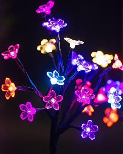 אורות גן סולארי אורות חיצוניים סולאריים פרחים דקורטיביים פיות גן גן עמיד למים בחוץ לחצר הקדמית נוף שביל שביל