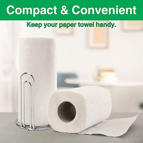 מחזיק מגבת נייר מתכת של Bahoki Essentials - מתקן משטח השיש למטבח וחדר אמבטיה מודרני או קלאסי עכשווי - מכיל את