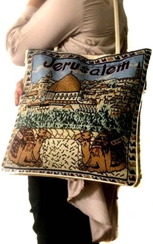 ירושלים גמל בעבודת יד יד תיק יד תיק רוכסן בד יפה ארץ קודש