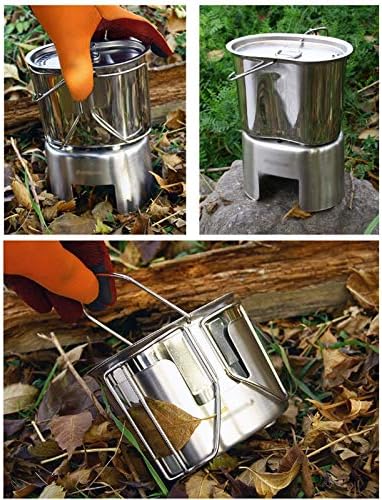 ZLXDP קמפינג תנור כוס קנטינה סיר תלייה עם תנור עץ קמפינג בישול בישול לפיקניק קמפינג חיצוני פיקניק