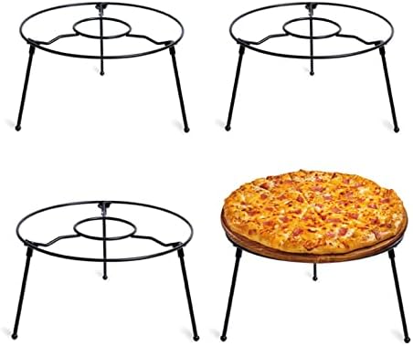 4 יחידות פיצה פאן מחזיק מעמד משכים מתלה הגשת עוגת מגש צלחת 9 אינץ רוחב שולחן מזון צלחות תצוגת למסעדה בית ומסיבה