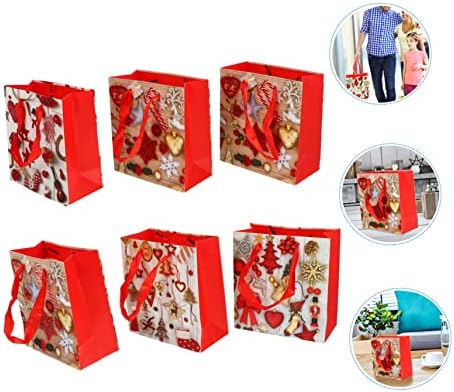TERDYCOCO 12 PCS מציגים כיסי סנטה XXCM USEASSORTSOD ממתקים ידית פינוק דפוסי חג המולד ידיות