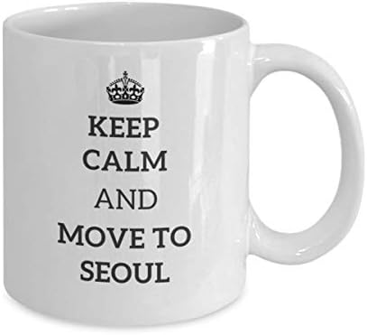 שמור על רגוע ועבר לסאול כוס התה מטייל עמית לעבודה חבר מתנה ספל נסיעות דרום קוריאה נוכח