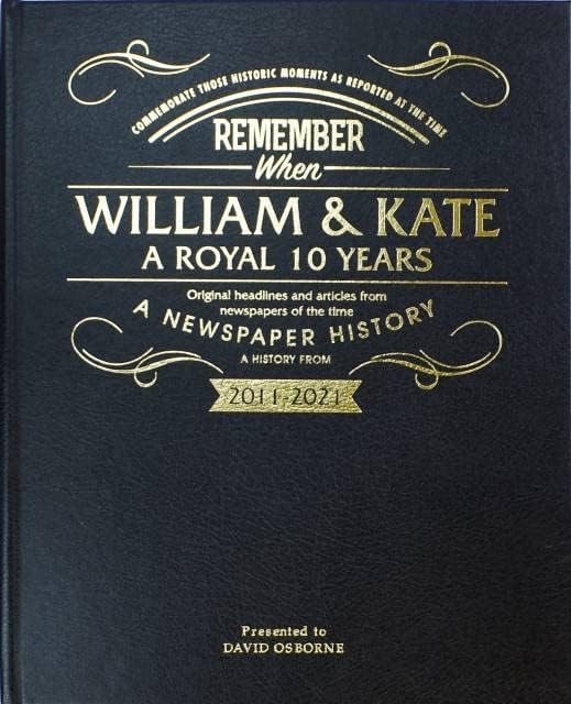 מתנות חתימה בספר היסטוריה של עיתונים בהתאמה אישית - מתנת מזכרת מלכותית בריטית