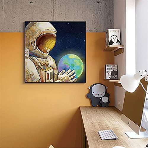 WODMB Creative Nordic Style ציור דקורטיבי אסטרונאוט אסטרונאוט לימוד חדר שינה ציורים