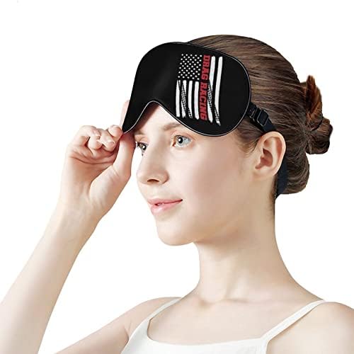 דראג 'מירוץ דגל אמריקאי מסכת כיסוי עיניים ישנה צלל צל כיסוי עיניים רצועה מתכווננת עם גרפיקה מצחיקה לנשים