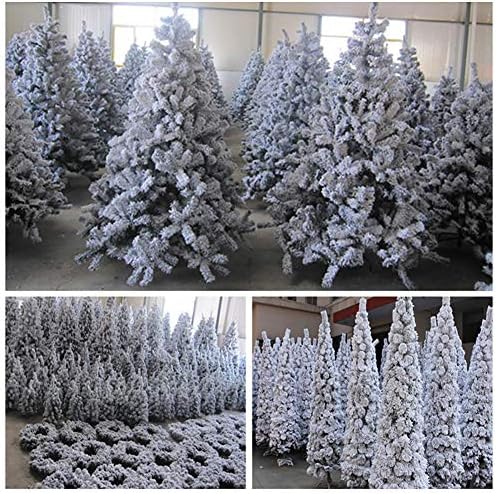13.1ft שלג מלאכותי/עץ חג המולד נוהר, עץ עץ אורן מופרך עץ נופש עם מעמד מתכת, פרימיום PVC חג המולד