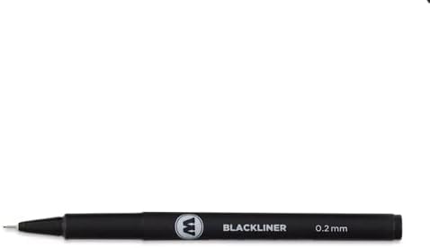 עט Blackliner Molotow, קצה 1 ממ, דיו קבוע שחור, 1 כל אחד