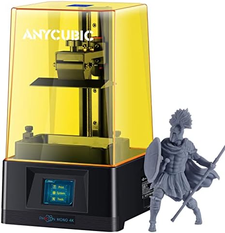 AnyCubic Photon Mono 4K, מדפסת שרף תלת מימד עם מסך 6.23 '' מונוכרום, משודרג UV LCD מדפסת שרף, הדפסה מהירה ומדויקת,