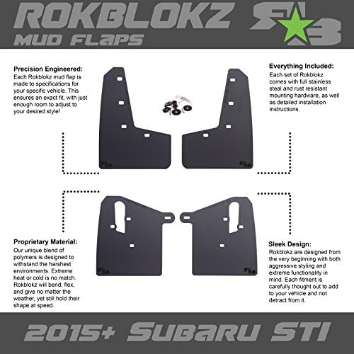 דפי בוץ של Rokblokz לשנים 2015-2021 Subaru WRX STI - מספר צבעים זמינים - כולל את כל חומרת ההרכבה