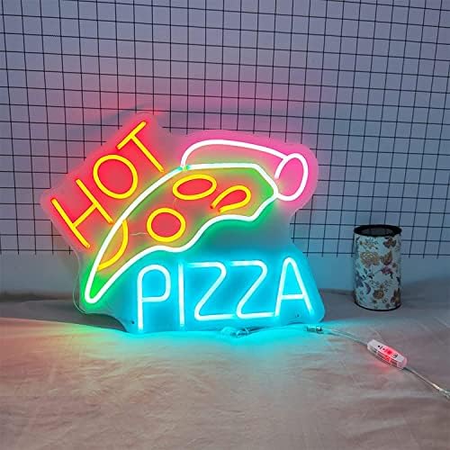 DVTEL PIZZA LED שלט ניאון, מסעדת מזון מהיר מסעדה DEMMER DIMM EMMER אורות ניאון אורות ניאון קיר