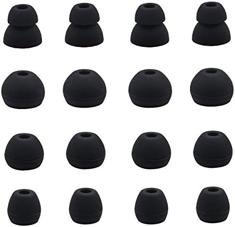 JNSA שחור החלפה שחור טיפים אוזניות אוזניות תואמות לאוזניות PowerBeats Pro ו- Beatsx, 8 זוגות עם 4 אפשרויות