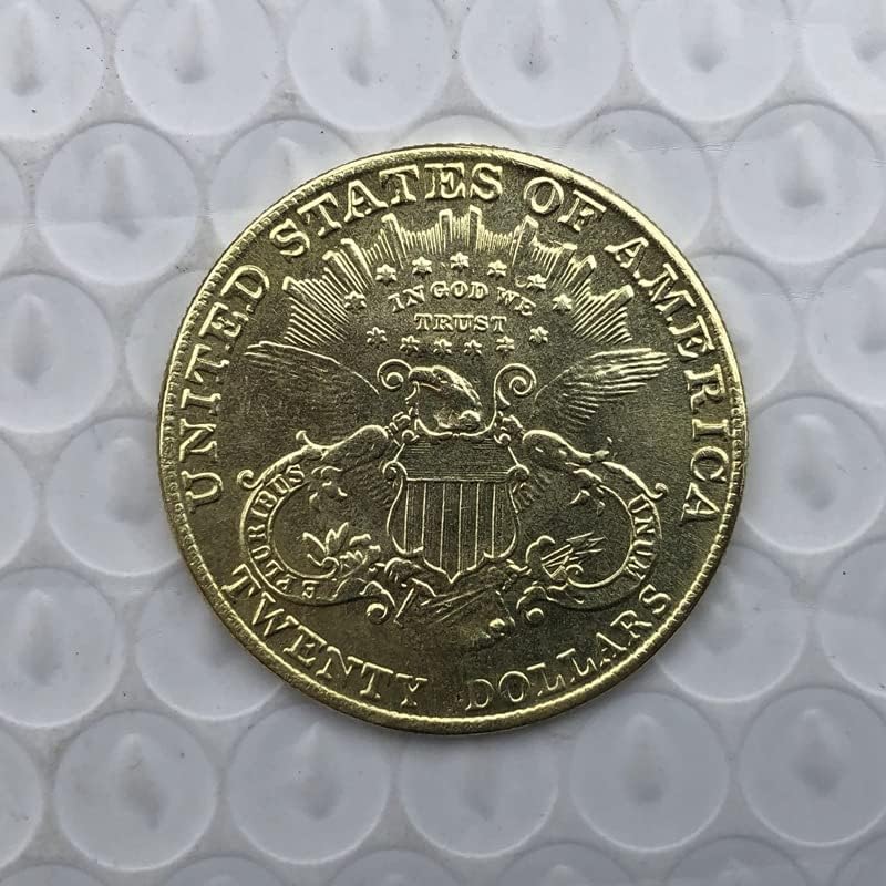 גרסת 1894p של ארהב 20 מטבע זהב פליז עתיק עתיק מטבע זיכרון זר 34 ממ