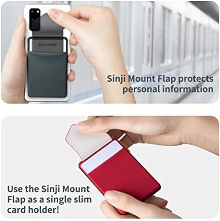 ארנק טלפון סלולרי נשלף של Sinjimoru עם דש, מחזיק כרטיסי טלפון סלולרי תואם אלחוטי בגב הטלפון. דש סינג'י הר