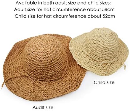 כובע קש, חוף בעבודת יד רחבה שוליים כובע כובע חיצוני כובע חוף הים חוף לבגדים לילדים בוגרים נשים נשים