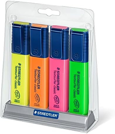 Staedtler Textsurfer Classic Hellight 4 צבע צבעוני של צבעי קשת, 364Sc4