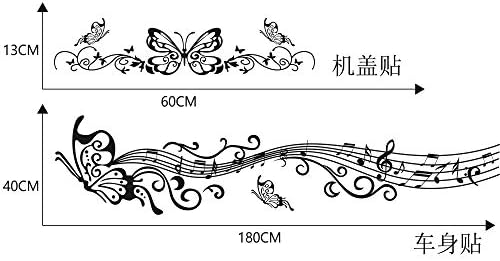 SZSS-CAR מירוץ DIY ויניל פרפר פתק מוזיקלי מדבקה מכונית מדבקות גוף גרפיקה צדדית דלתות דלת אוטומטית מדבקות מוסיקה