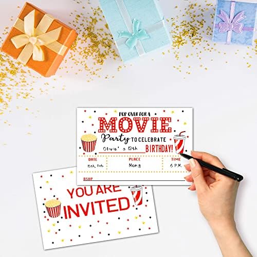 NYCTUG SOLITE THERM CARTS הזמנה למסיבת יום הולדת, כרטיסי סרטים הזמנה למסיבה דו צדדית לבני נוער בנים ובנות-ילד-חגיגת