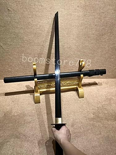 PJXC מלא חימר שחור מחוסם T10 פלדה יפנית קטנה סמוראית חרב חדה