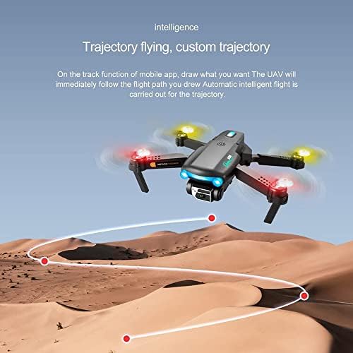 Drone Mini Afeboo עם מצלמה - מזלט מתקפל במצלמה כפולה עם אור LED, המראה/נחיתה של כפתור אחד, אחיזת
