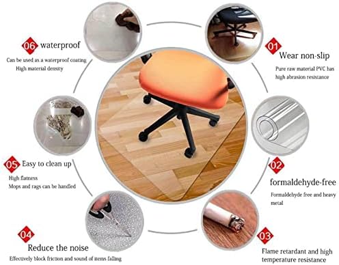 DXZ-Design רצפת עץ כרית הגנה PVC, שולחן אוכל מטבח צלול מחצלת מפלסטיק עמיד למים עמיד בשמן עמיד בשמן.