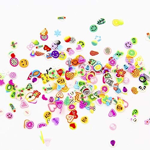 1000 יחידות מיני צבעוני מעורב דפוס נייל אמנות פרוסות פירות בעלי חיים פרחים נייל אמנות קסמי מדבקות מדבקות