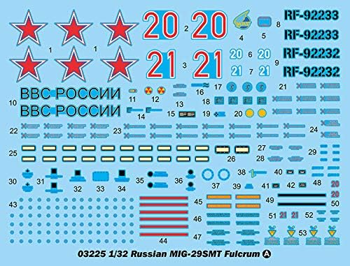 חצוצרן טרו03225 1/32 מיג-29 סמית ' נקודת משען פלסטיק דגם ערכת, שונים