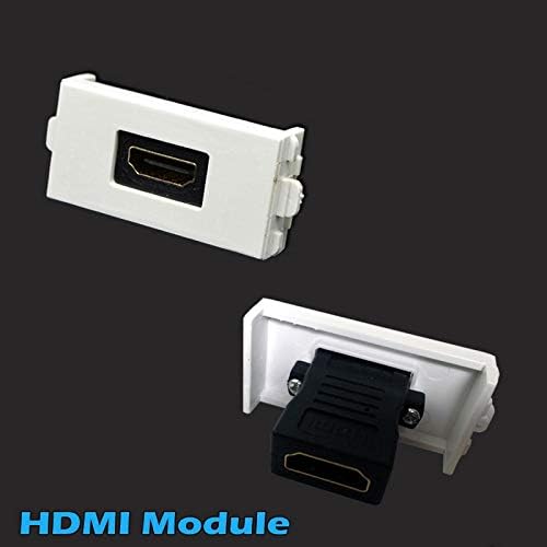 צלחת קיר עם 2 x 2.1a מחבר מטען USB + HDMI אבן מקש אבן מולטימדיה מולטימדיה וידאו וידאו מחבר שקע שקע לבן דקורטיביים