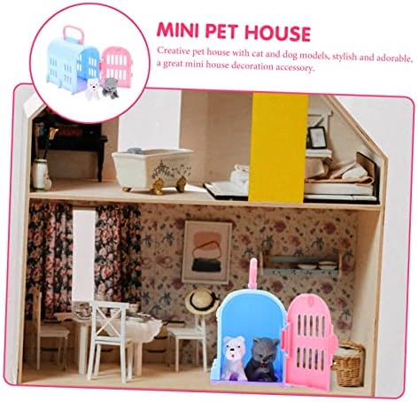צעצועים 3 סטים מיני עיצוב חדר חיות מחמד לקישוטים לבית קישודים מיניאטורי כלב כלב צעצועים כלב בית