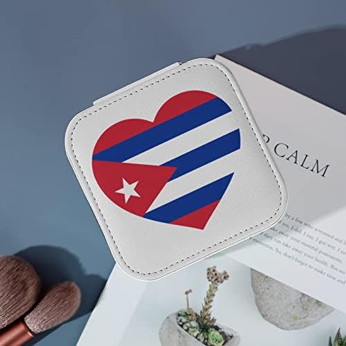 Love Cuba Heart תכשיטים מארגן תצוגה אחסון אחסון מחזיק מתנה לנשים טבעות עגילי בנות טבעות נסיעות יומיומיות שימוש