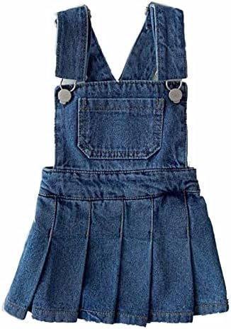 בנות בציר שמלת קיץ בנות ג ' ינס כולל שמלה עם קפלים שמלת לפעוטות ילדה תינוק 6 חודשים כדי 6 שנים