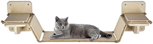 1 מטר חתול גשר טיפוס מסגרת עץ לחיות מחמד חתול עץ בית מיטת ערסל סיסל חבל גרוד חתול ריהוט חתול