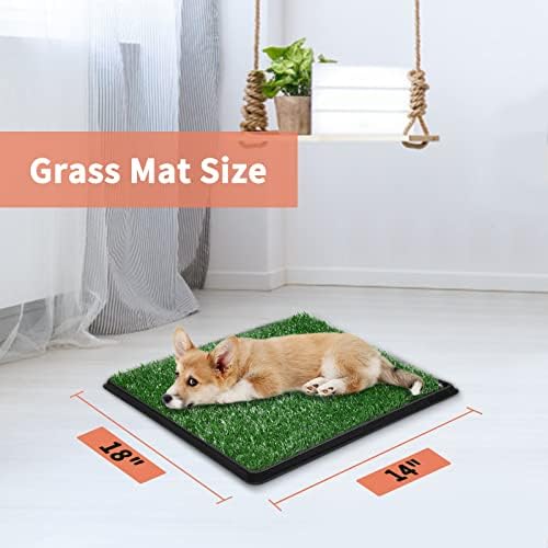 כלב דשא לחיות מחמד שירותים מקורה / חיצוני נייד בסיר, מלאכותי דשא תיקון אמבטיה מחצלת ורחיץ פיפי