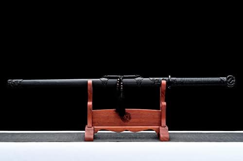 חרב דרקון שחור מגניב פלדת פחמן יפנית יפנית נינג'אטו 40 ב