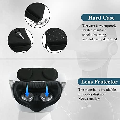 ערכת אביזרי ניקוי אוזניות Rhotall VR, 19 ב -1 עדשות ניקוי אביזרים עם מגן עדשות וכובעי אגודל עבור Meta/Oculus