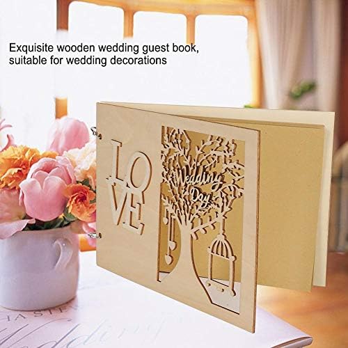דוקון חתונה ספרי אורחים עץ פנקס ספר אורחים אלבום הודעה מחברת מלאכות לחתונה אירוסין קישוט
