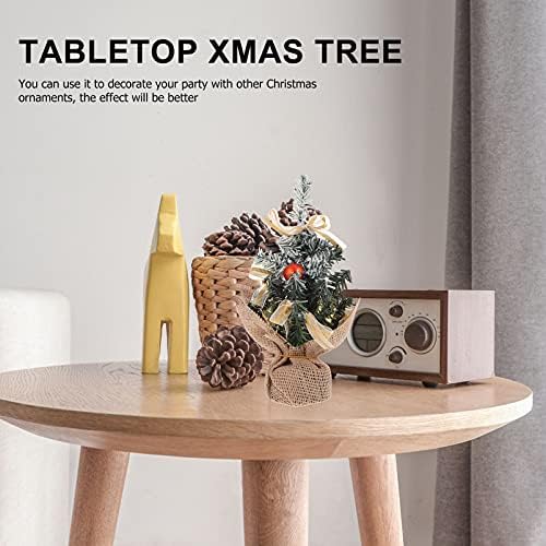 עץ חג המולד של Abofan מיני מלאכותי עץ חג המולד שולחן עבודה שולחן עבודה עץ דקורטיבי מעוטר במסיבת כדור