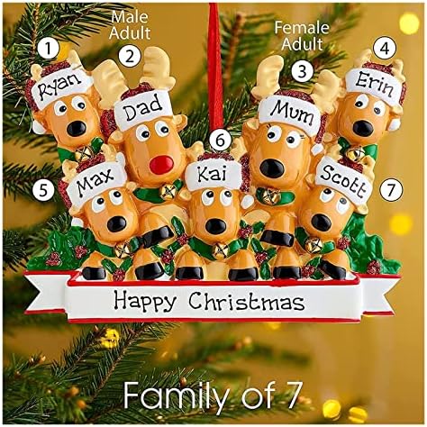 Pifude קישוטים לחג המולד איילים משפחת עץ חג המולד קישוט לשנה החדשה תליון חג המולד מתנה לקישוט