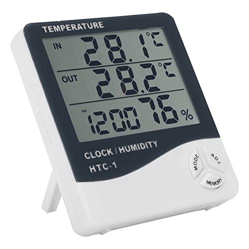 מדחום אלקטרוני ABS עמיד למים Hygrometer Highdefinition Digital Monitor Monitor Moniter עם חיישן טמפרטורה